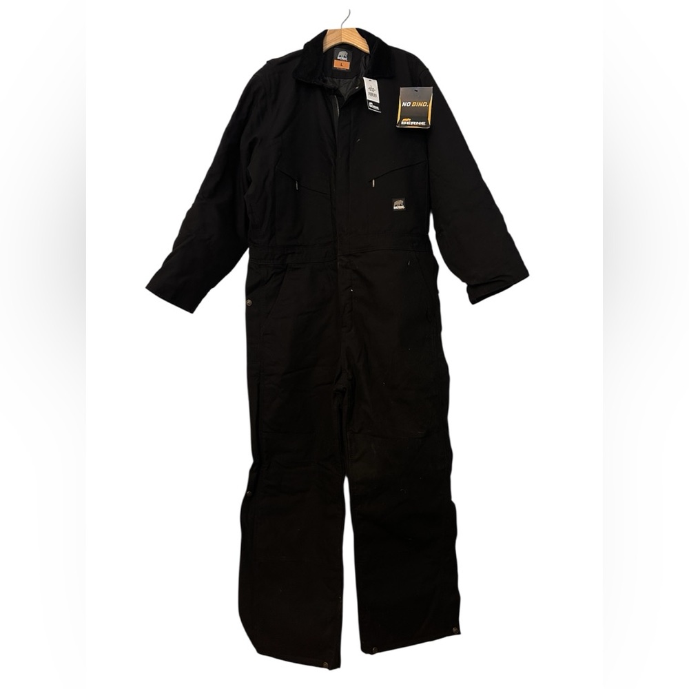 Berne Insulated Black Workwear Jumpsuit size large